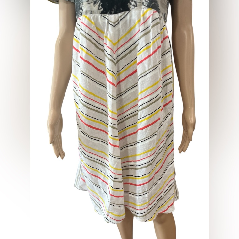 Handmade Upcycled Patchwork Empire Folk Dress Vin… - image 2